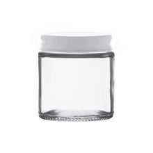 Sustainable 4oz straight-sided clear glass jar for cannabis flower and edibles