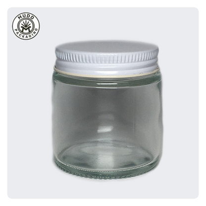 56-410 3oz Clear Glass Jar with Metal Cap
