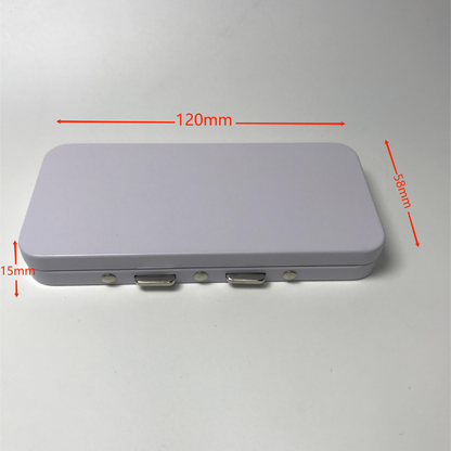 Versatile White Hinged-Lid Tin Box for Edibles & Joints - 120mm x 58mm - White Tin