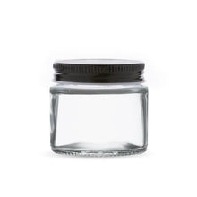 Wholesale 3oz clear glass cannabis jar with airtight metal lid for flower packaging