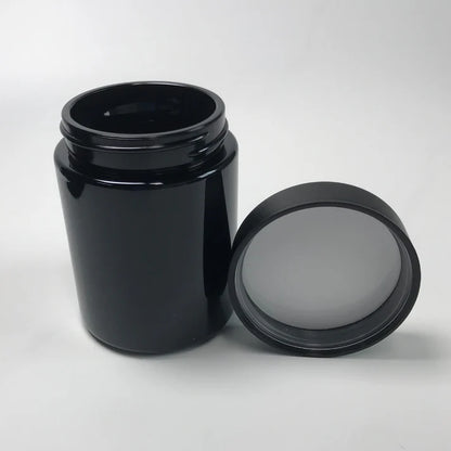 Wholesale 4oz black opaque glass jars for bulk cannabis packaging